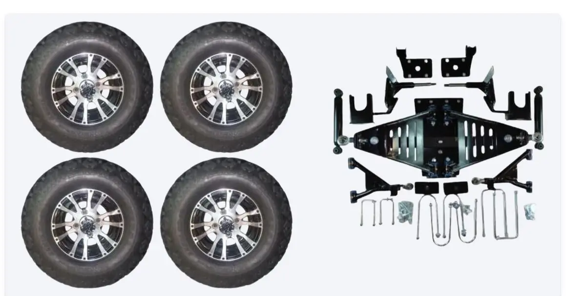 Lift Kit Combo With 10" Wolverine For Ezgo Rxv Golf Carts 2008-2013.5 1