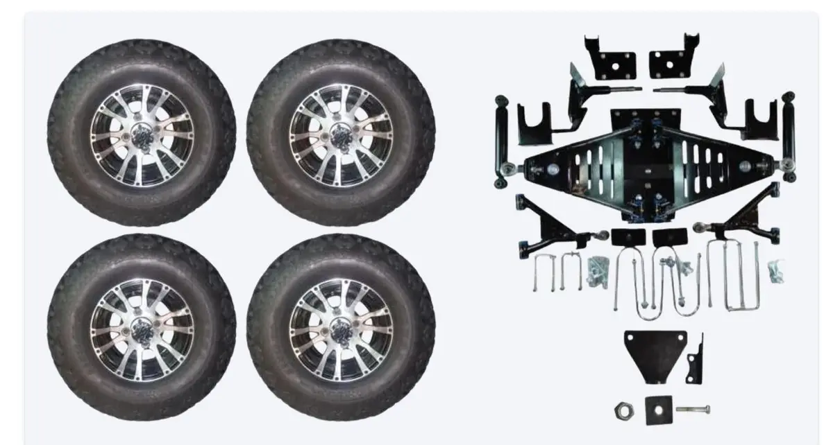 Lift Kit Combo With 10" Wolverine For Ezgo Rxv Gas Golf Carts 2015+ 1