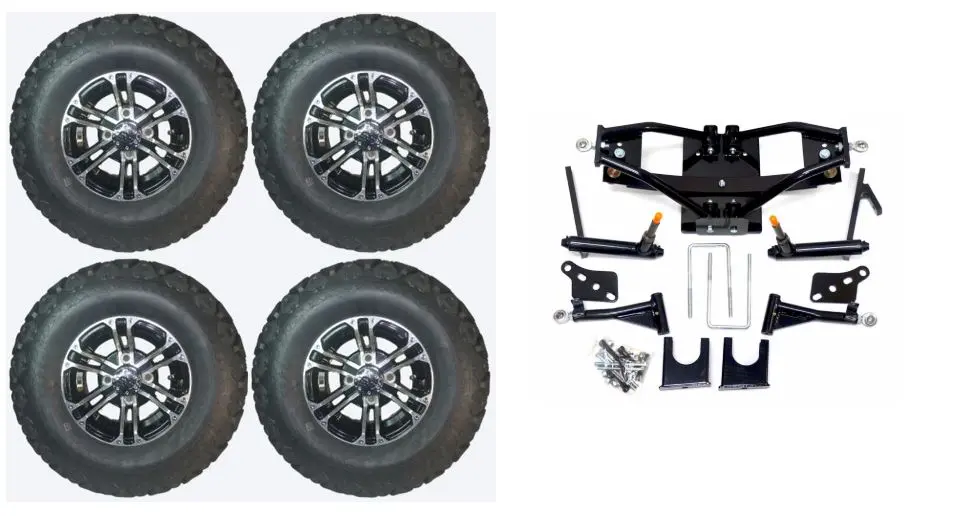 Lift Kit Combo With 10" Nitro For Club Car Ds Golf Carts 2004+ 1
