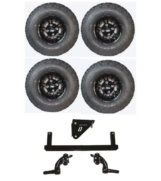 6" Lift Kit Combo With 10" Vampire Black For Yamaha G29/Drive Golf Carts 07-16 1