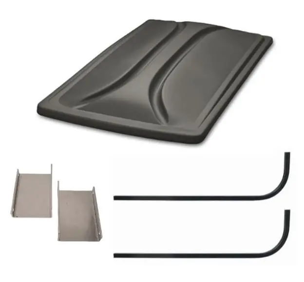 Universal 80" Graphite Extended Roof Kit For Club Car Ds Golf Carts 2000+ 1