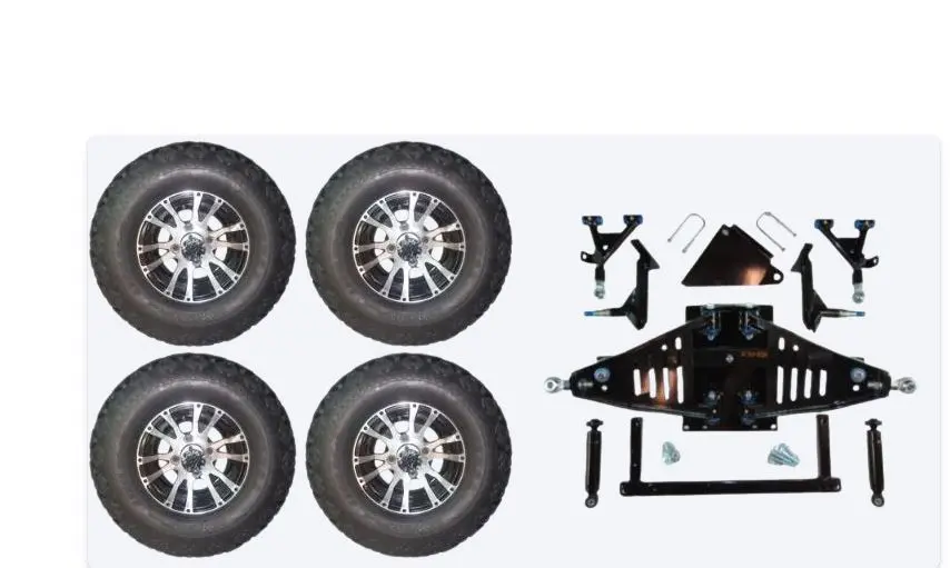 6" Lift Kit Combo With 10" Wolverine For Yamaha Drive Ii Electric Golf Carts 1