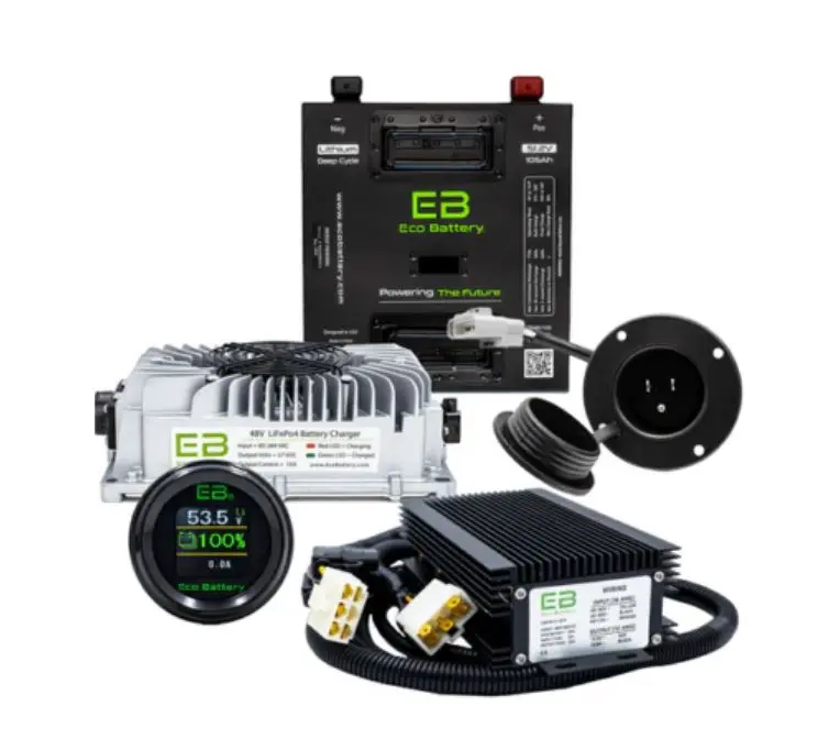 Eco Battery 48V 105Ah Thru Hole Lithium Bundle Kit With Charger 1