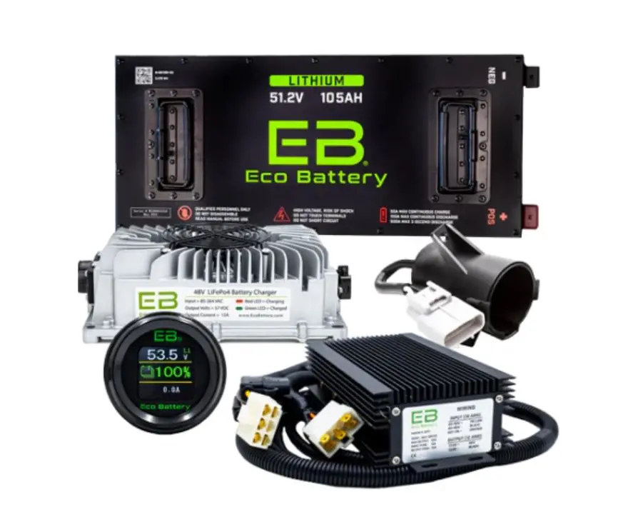 Eco Battery 48V 105Ah Skinny Lithium Bundle Kit With Charger 1