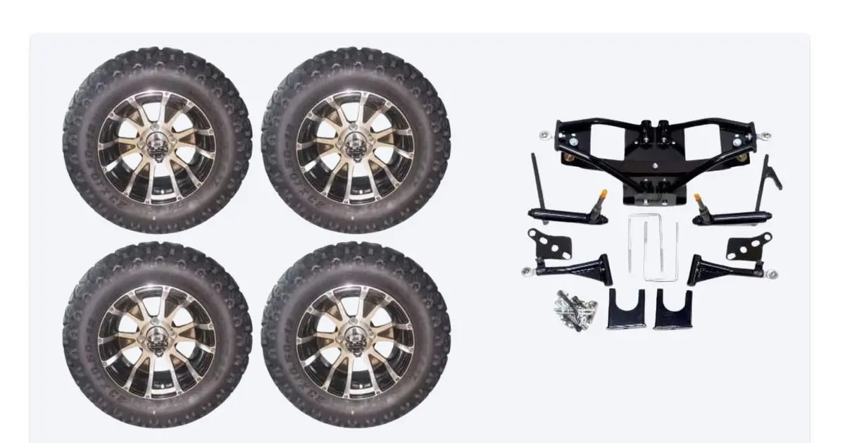 Lift Kit Combo With 12" Wolverine For Club Car Ds Golf Carts 2004+ 1