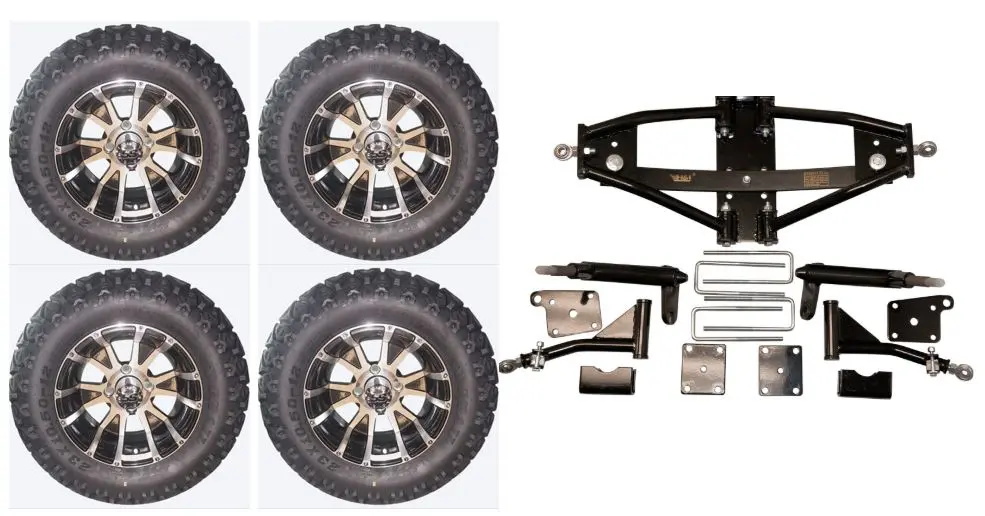 Lift Kit Combo For Club Car Precedent Golf Carts With 12" Wolverine 1