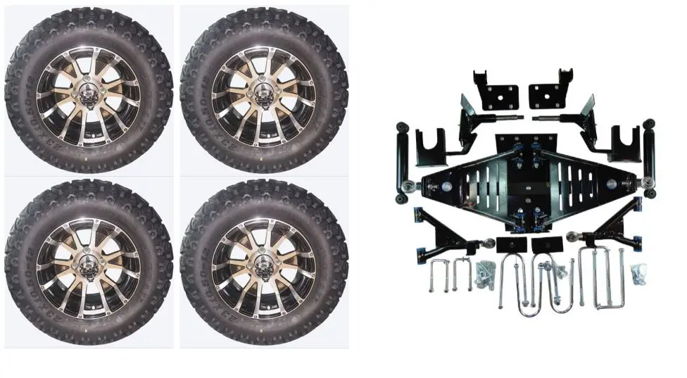 Lift Kit Combo With 12" Wolverine For Ezgo Rxv Golf Carts 2008-2013.5 1