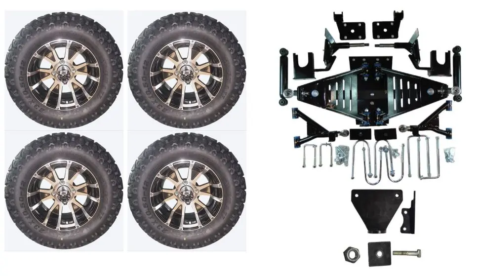Lift Kit Combo With 12" Wolverine For Ezgo Rxv Gas Golf Carts 2015+ 1