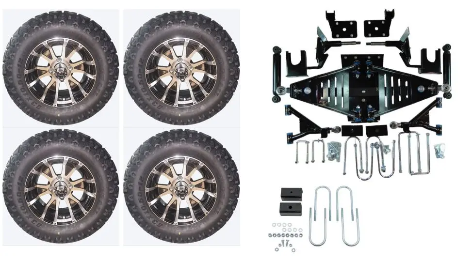 Lift Kit Combo With 12" Wolverine For Ezgo Rxv Electric Golf Carts 2015+ 1