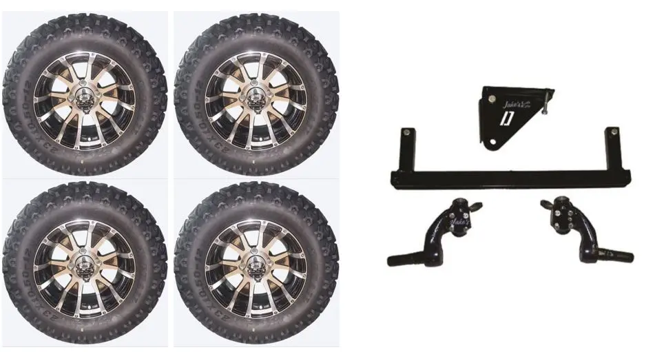 Lift Kit Combo With 12" Wolverine For Yamaha G29/Drive Golf Carts 07-16 1