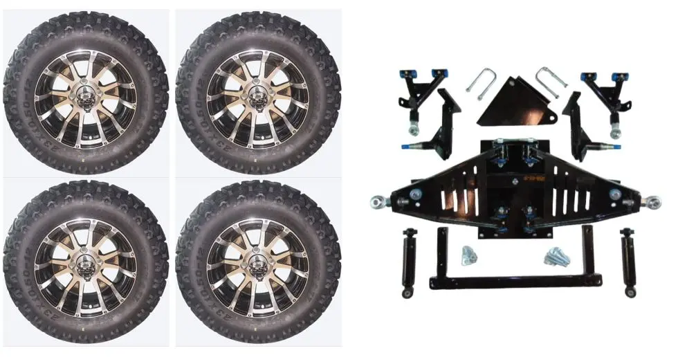 6" Lift Kit Combo With 12" Wolverine For Yamaha Drive Ii Electric Golf Carts 1