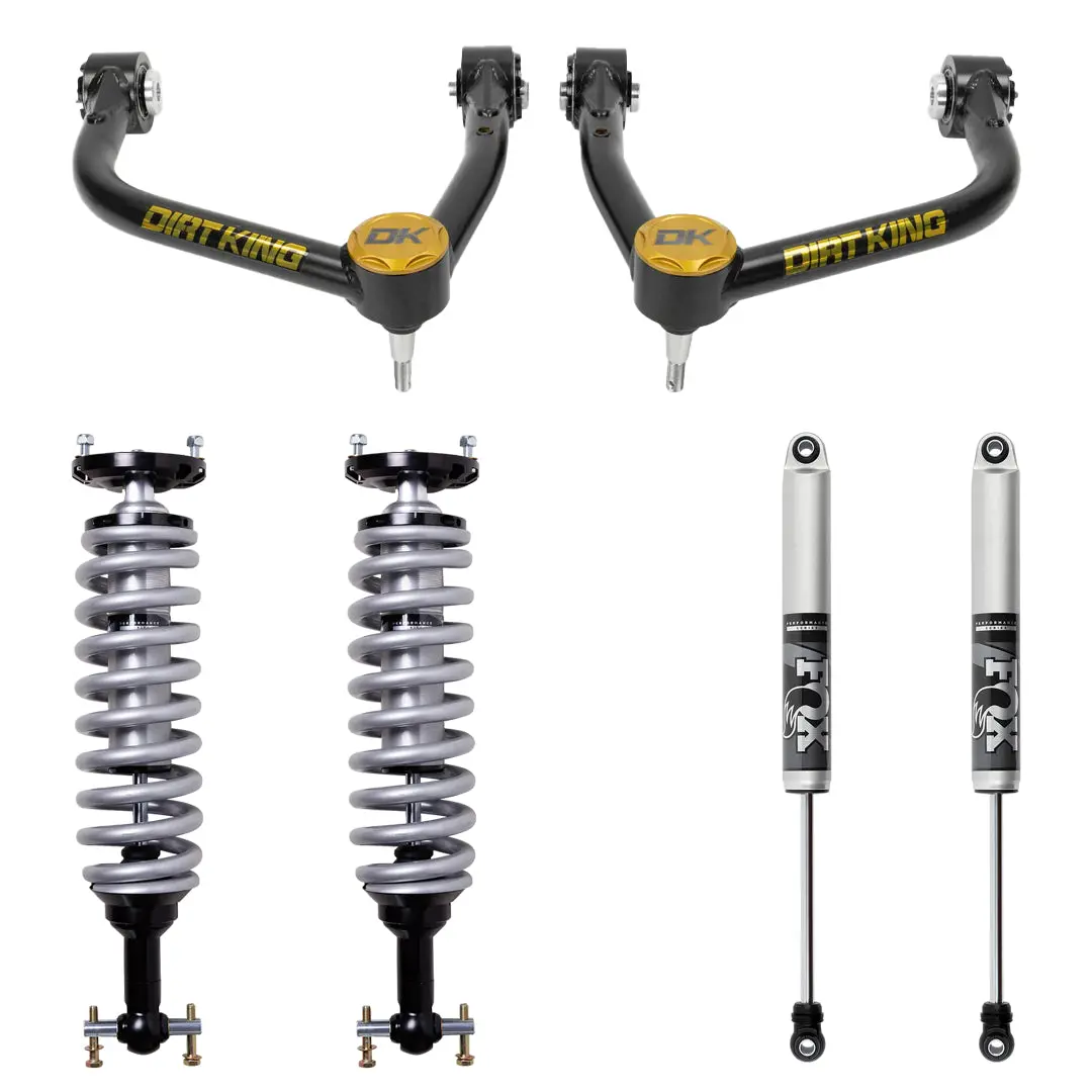 19-26 Gm 1500 Dirt King Stage 1 Mid Travel Kit With Fox 2.5 Ifp Shocks 1