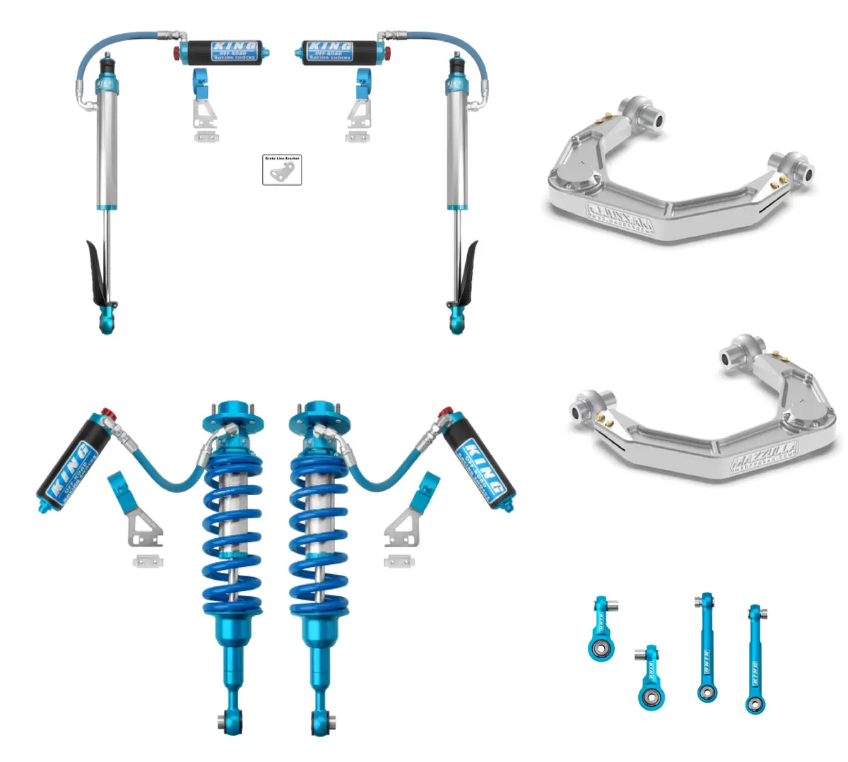 2024+ Toyota Tacoma Mazzulla Stage 3 Mid Travel Kit With King Shocks 1