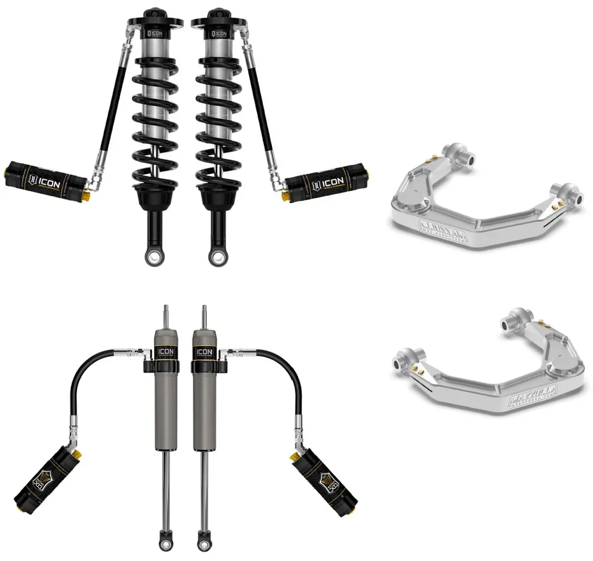 2024+ Toyota Tacoma Mazzulla Stage 3 Mid Travel Kit With Icon Shocks 1