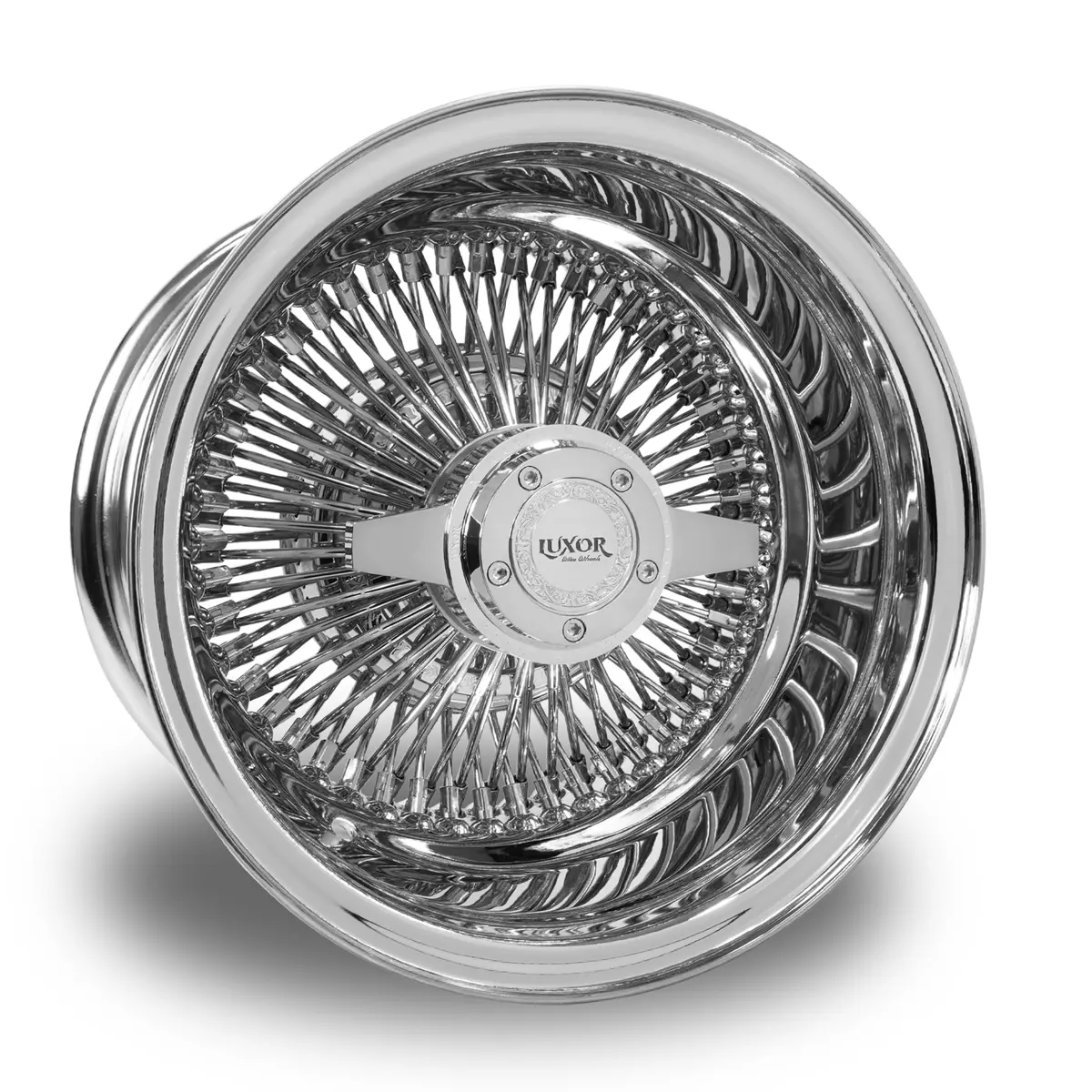 [Sale] 4Pc Set 14X7 100 Spoke Reverse Chrome Showtime 1
