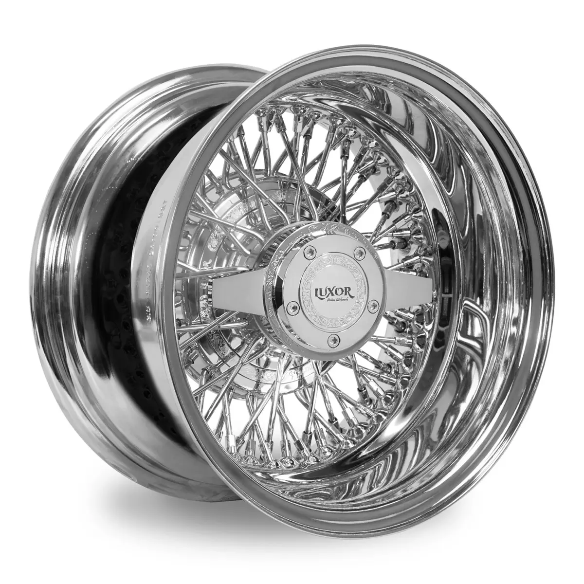 [Sale] 4Pc Set 14X7 72 Spoke Cross Reverse Chrome Showtime 1