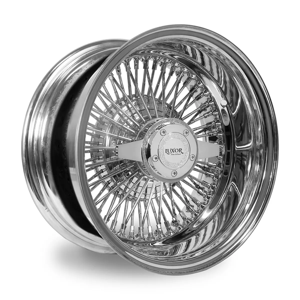 [Sale] 4Pc Set 14X7 72 Spoke Straight Reverse Chrome Showtime 1