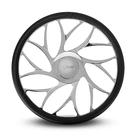 [Sale] 15" Forged Billet Chrome Sunshine Steering Wheel With Carbon Fiber Wrap 1