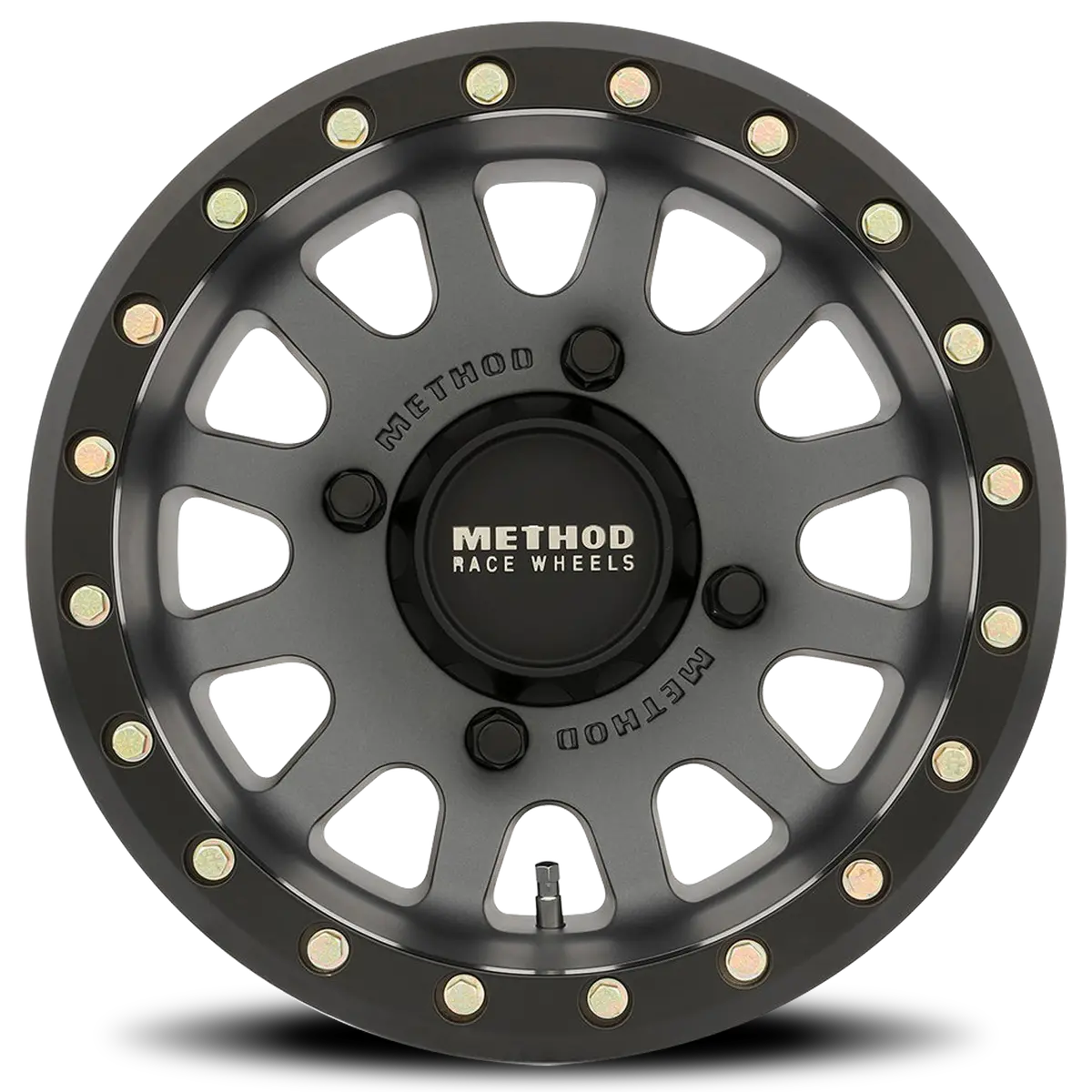 Method 15X6 Mr401 Beadlock Utv Bolt Pattern 4 On 136 Offset 53 Lip Size 0 Titanium Gy Matte Black Ring Aluminum Wheel 2