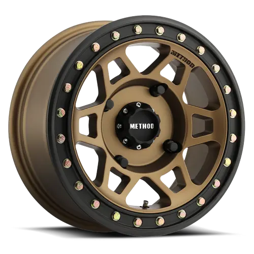 Method 15X7 Mr405 Beadlock Utv Bolt Pattern 4 On 136 Offset 13 Method Bronze Brz Matte Black Ring Aluminum Wheel 1