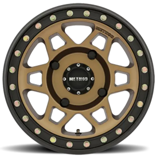 Method 15X7 Mr405 Beadlock Utv Bolt Pattern 4 On 136 Offset 38 Method Bronze Brz Matte Black Ring Aluminum Wheel 2