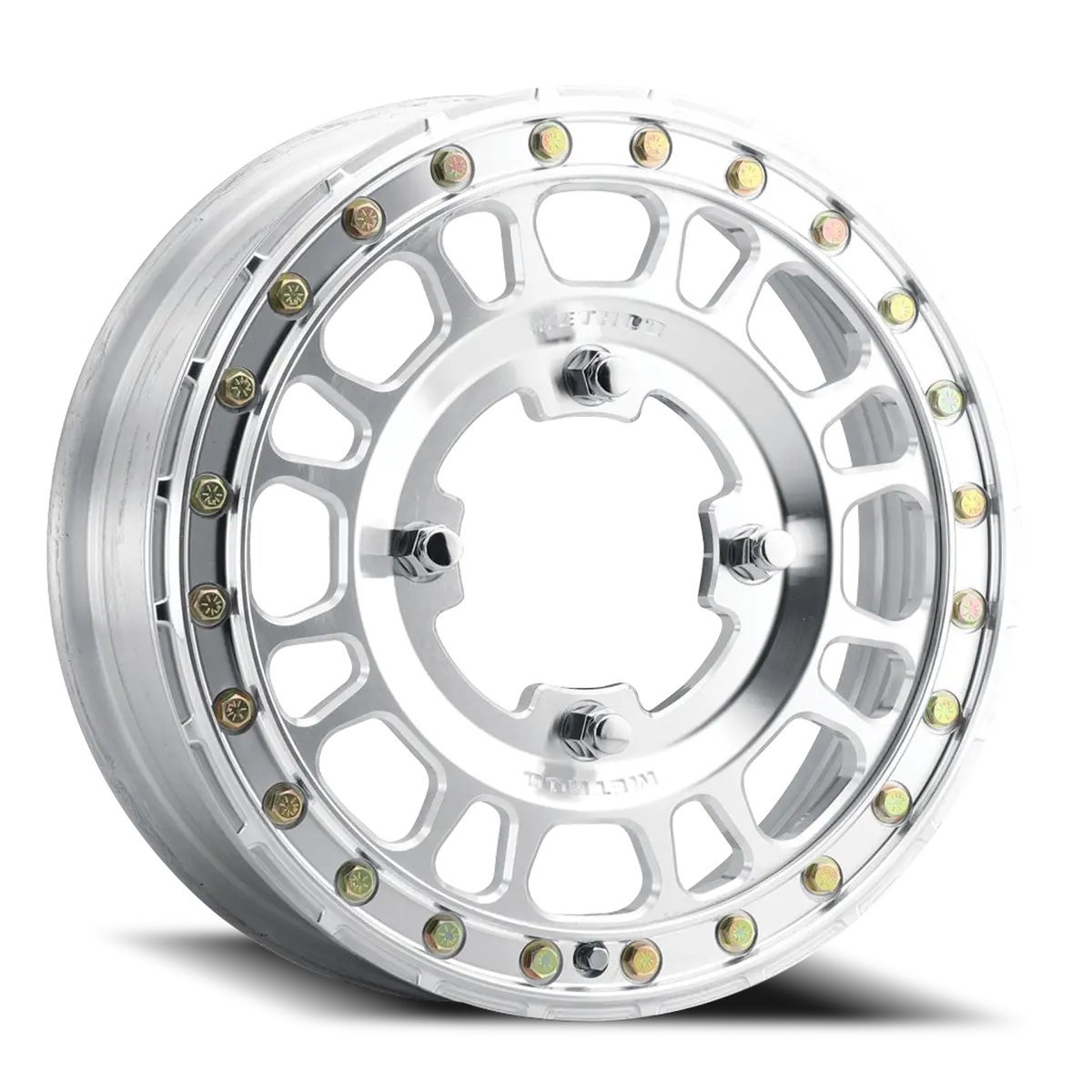 Method 15X5 Mr412 Beadlock Utv Bolt Pattern 5 On 114.3 Offset 43 Lip Size 0 Machined Raw Machined Aluminum Wheel 1