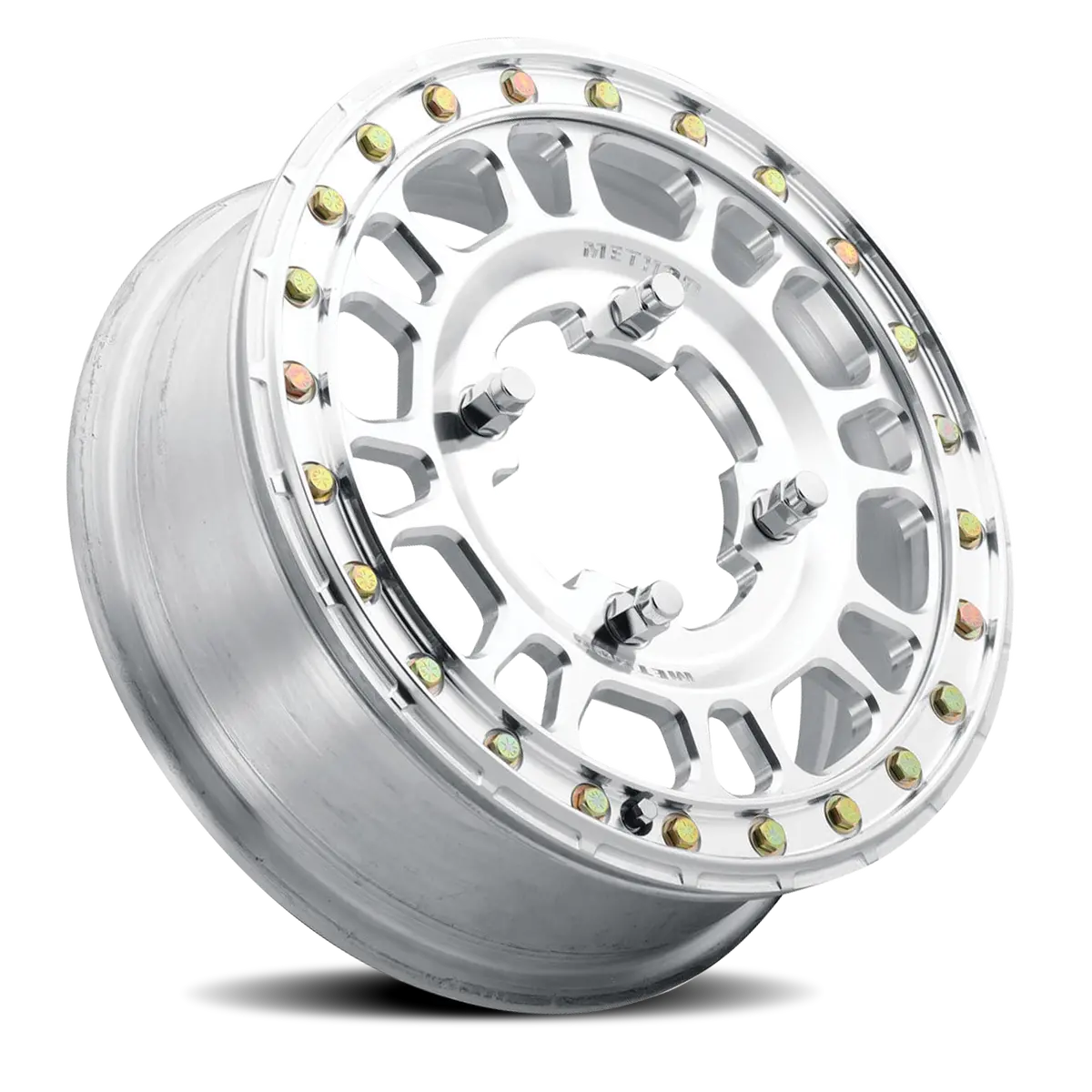 Method 15X5 Mr412 Beadlock Utv Bolt Pattern 4 On 136 Offset 43 Lip Size 0 Machined Raw Machined Aluminum Wheel 2