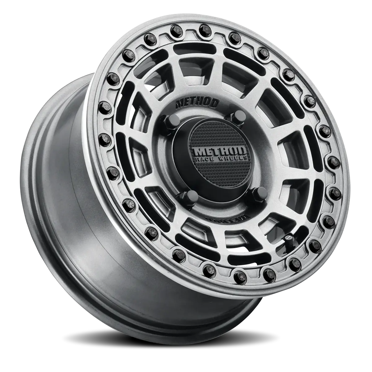 Method 15X7 Mr415 Beadlock Utv Bolt Pattern 4 On 156 Offset 38 Lip Size 0 Graphite Gy Gloss Graphite Ring Aluminum Wheel 2