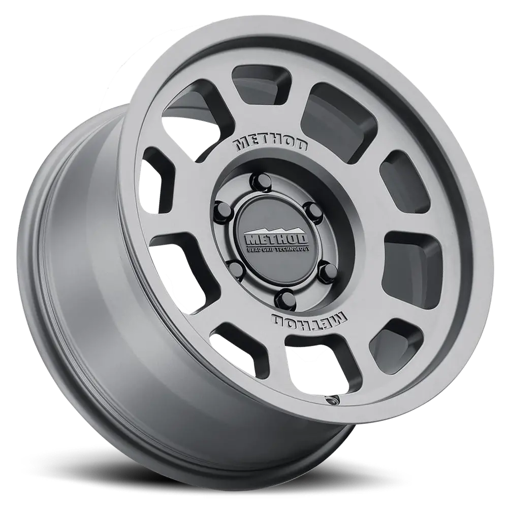 Method 17X8.5 Bead Grip Mr705 Bolt Pattern 5 On 127 Offset 0 Lip Size 1.22 Titanium Sl Aluminum Wheel 2