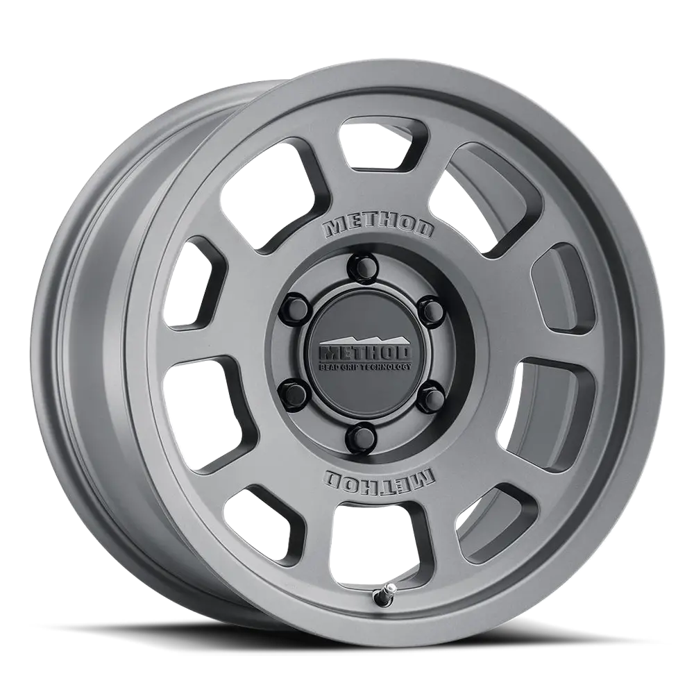 Method 17X8.5 Bead Grip Mr705 Bolt Pattern 5 On 127 Offset 25 Lip Size 1.22 Titanium Sl Aluminum Wheel 1