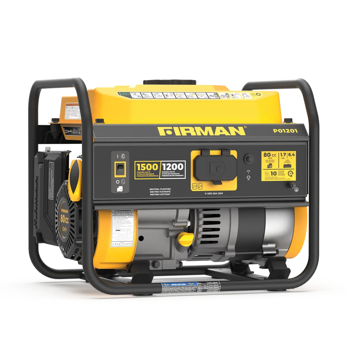 Gas Portable Generator 1500W Recoil Start 1