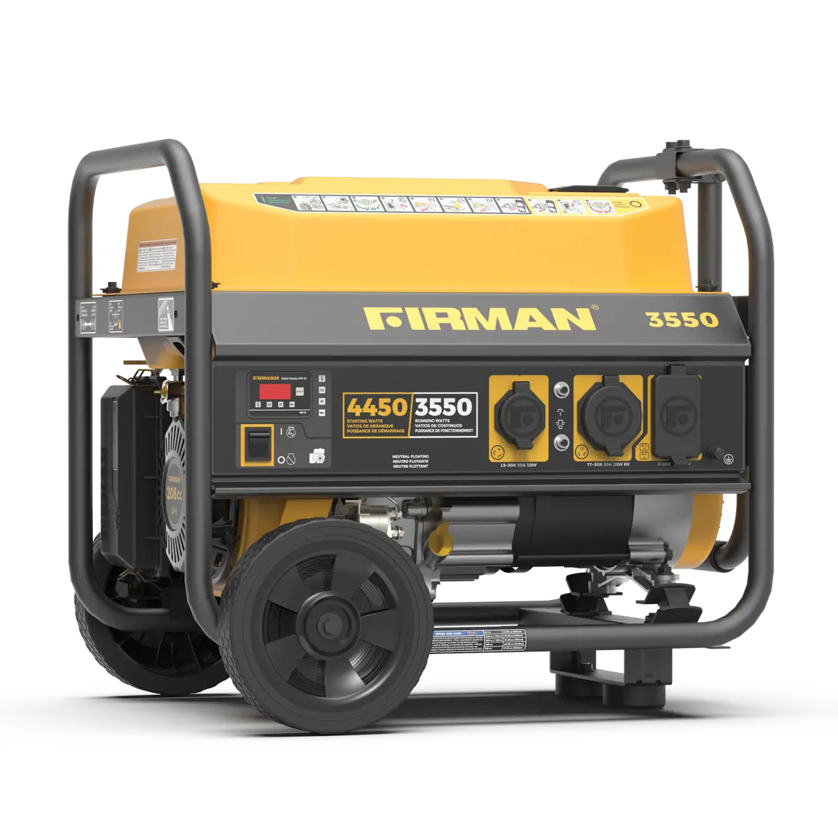 Gas Portable Generator 4450W Recoil Start 120V 1