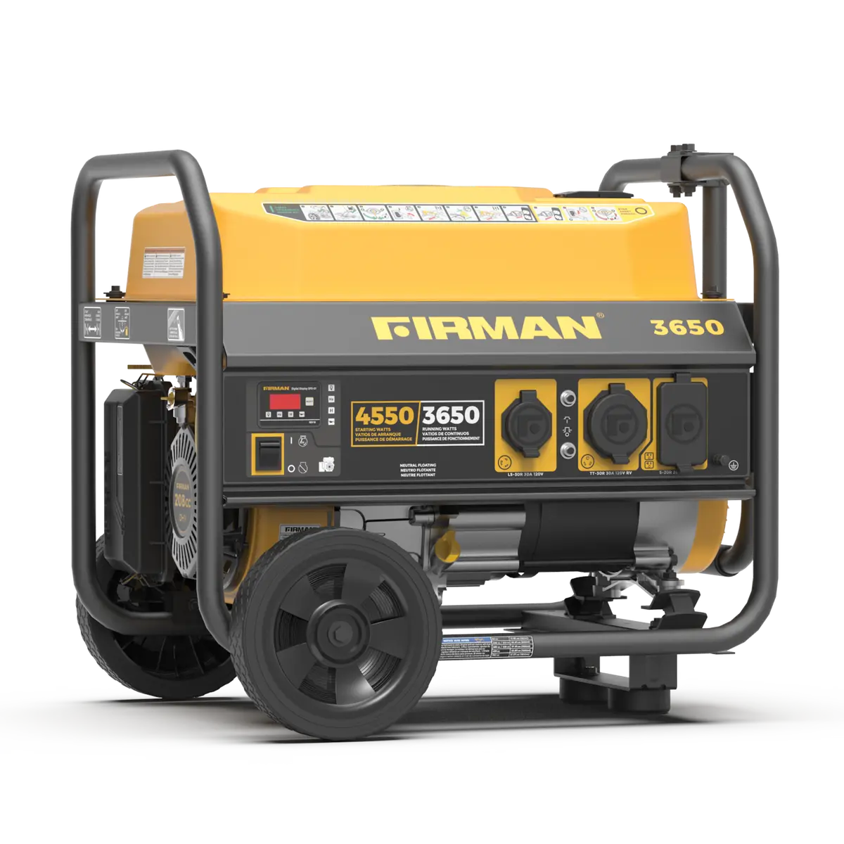 Gas Portable Generator 4550W Recoil Start 120V 1
