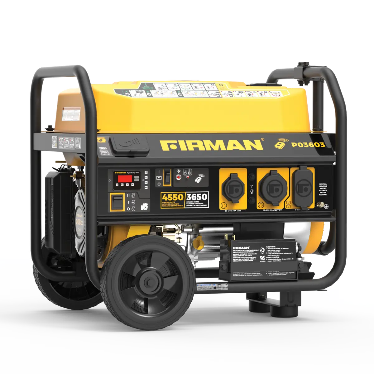 4550/3650 Watt Remote Start Gas Portable Generator Cetl Certified With Wheel Kit 1