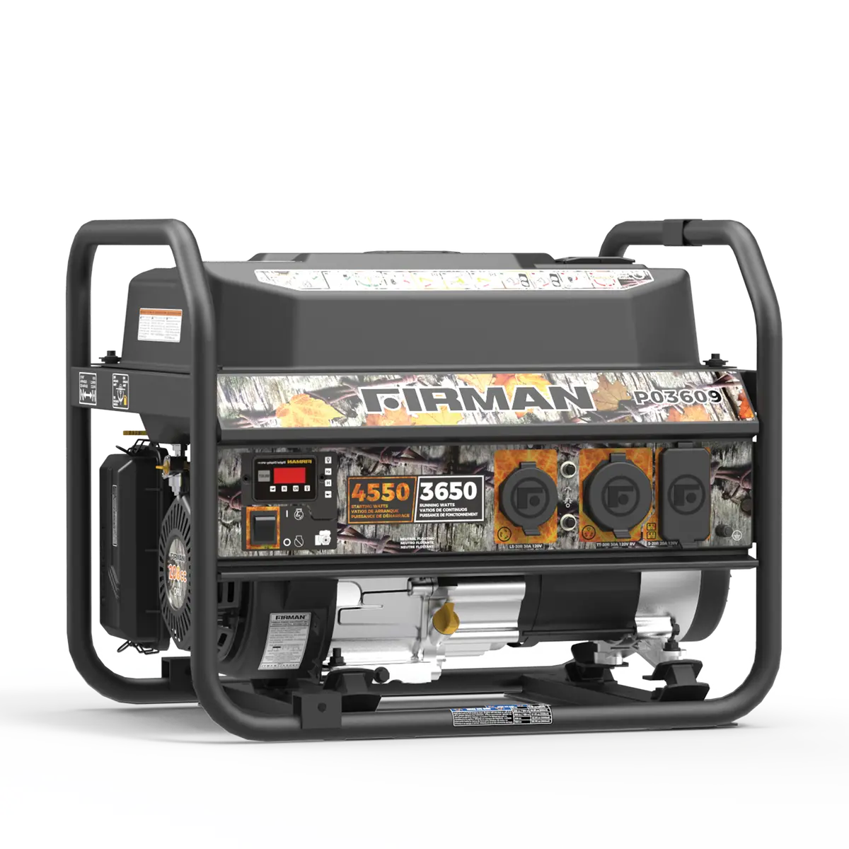 Gas Portable Generator 4550W Recoil Start 120V 1