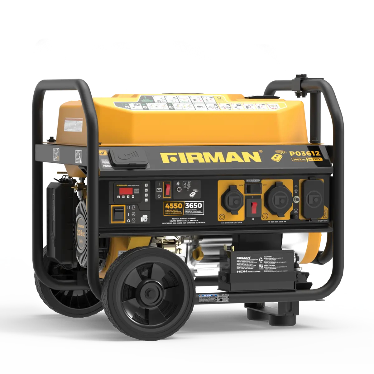 Gas Portable Generator 4550W Remote Start 120/240V 1