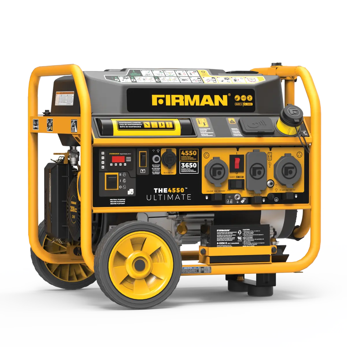 Gas Portable Generator 4550W Remote Start 120/240V 1