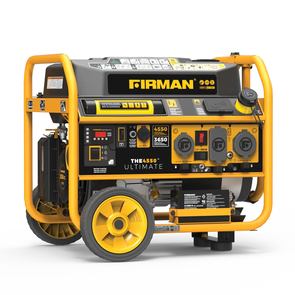 Gas Portable Generator 4550W Remote Start 120/240V 1