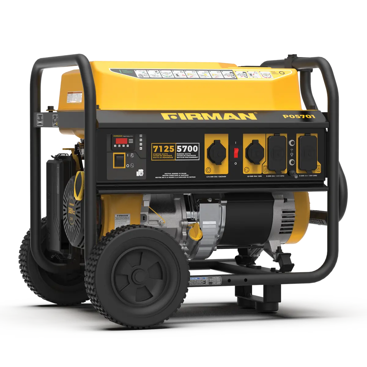 Gas Portable Generator 7125W Recoil Start 120/240V 1