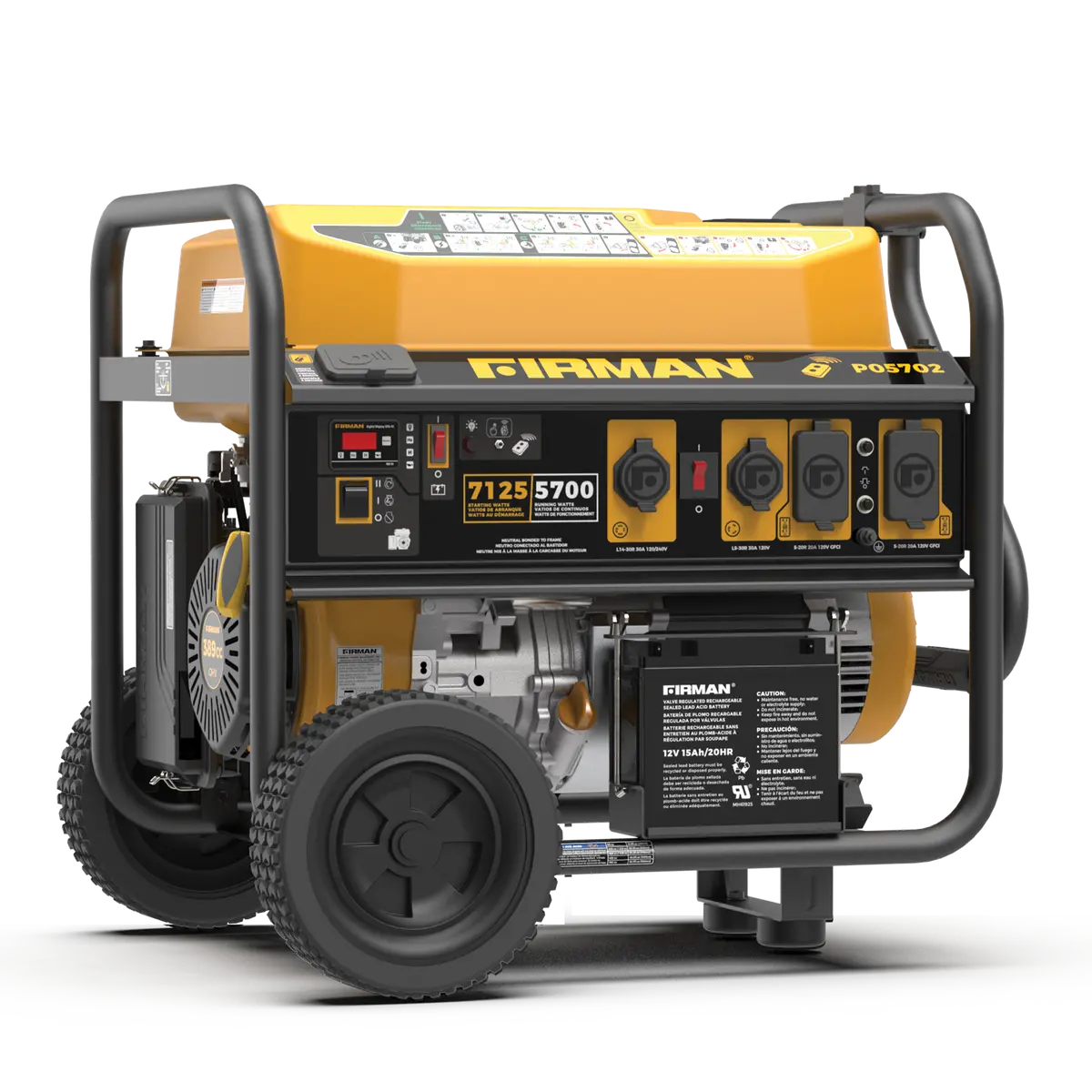 Gas Portable Generator 7125W Remote Start 120/240V 1