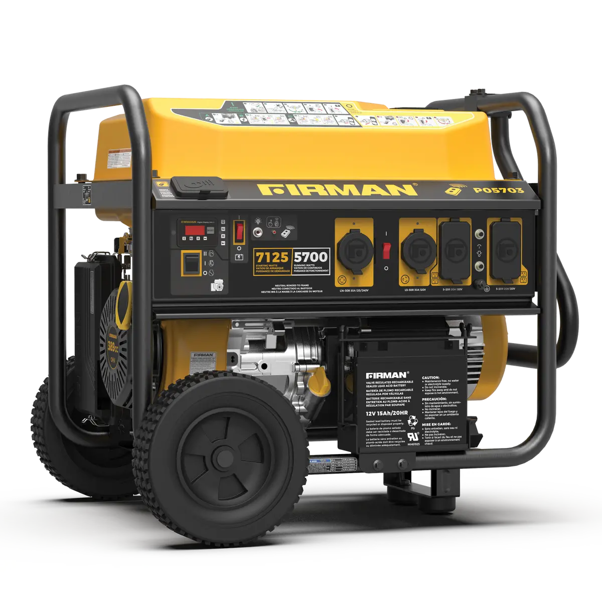 Gas Portable Generator 7125W Remote Start 120/240V 1