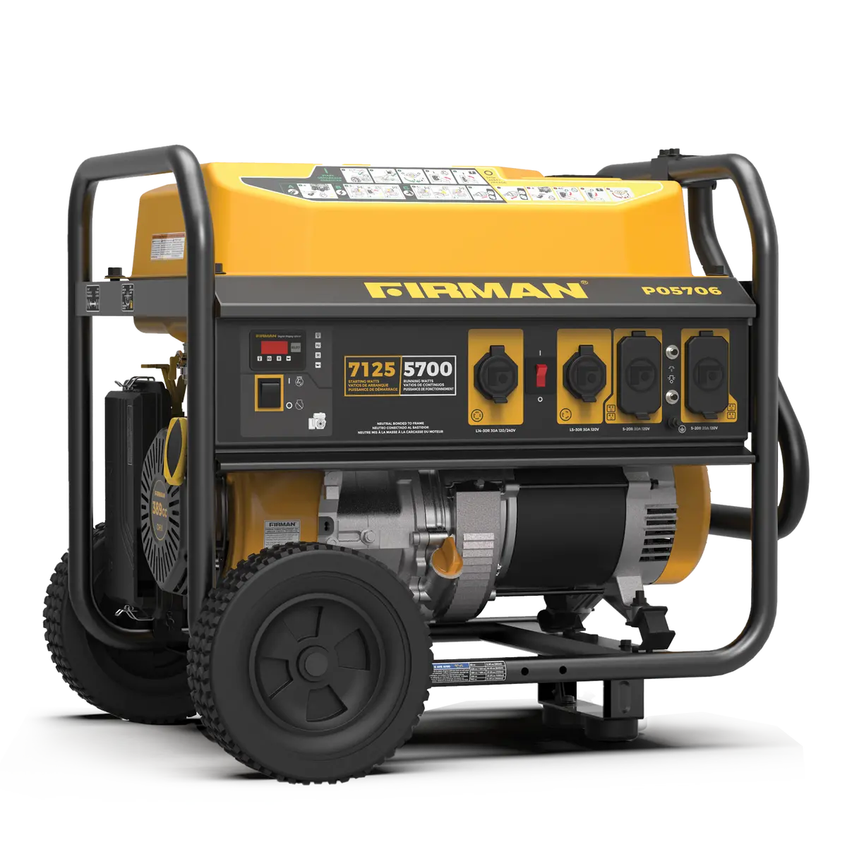 Gas Portable Generator 7125W Recoil Start 120/240V 1