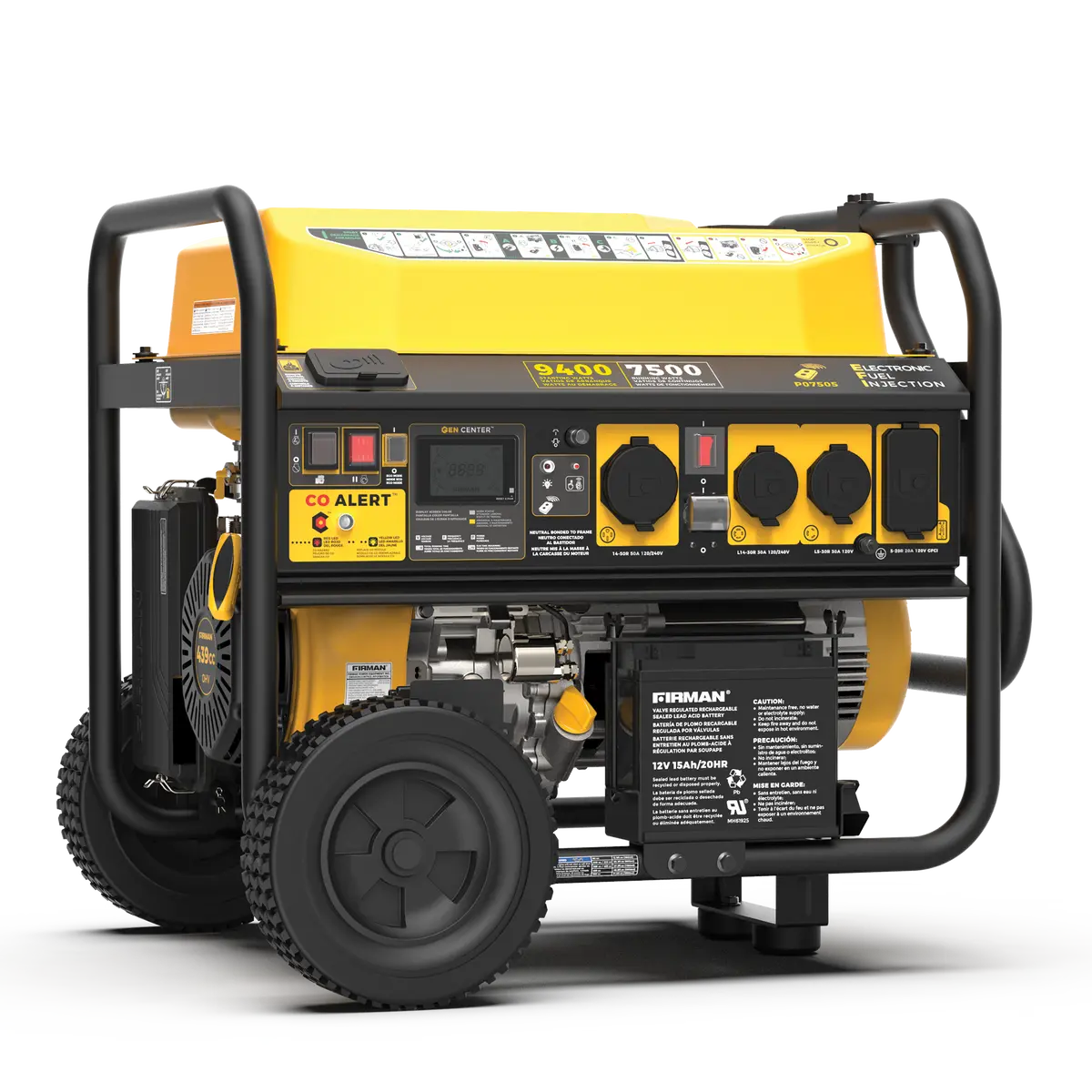 Gas Portable Generator 9,400W Remote Start 120/240V With Co Alert 1