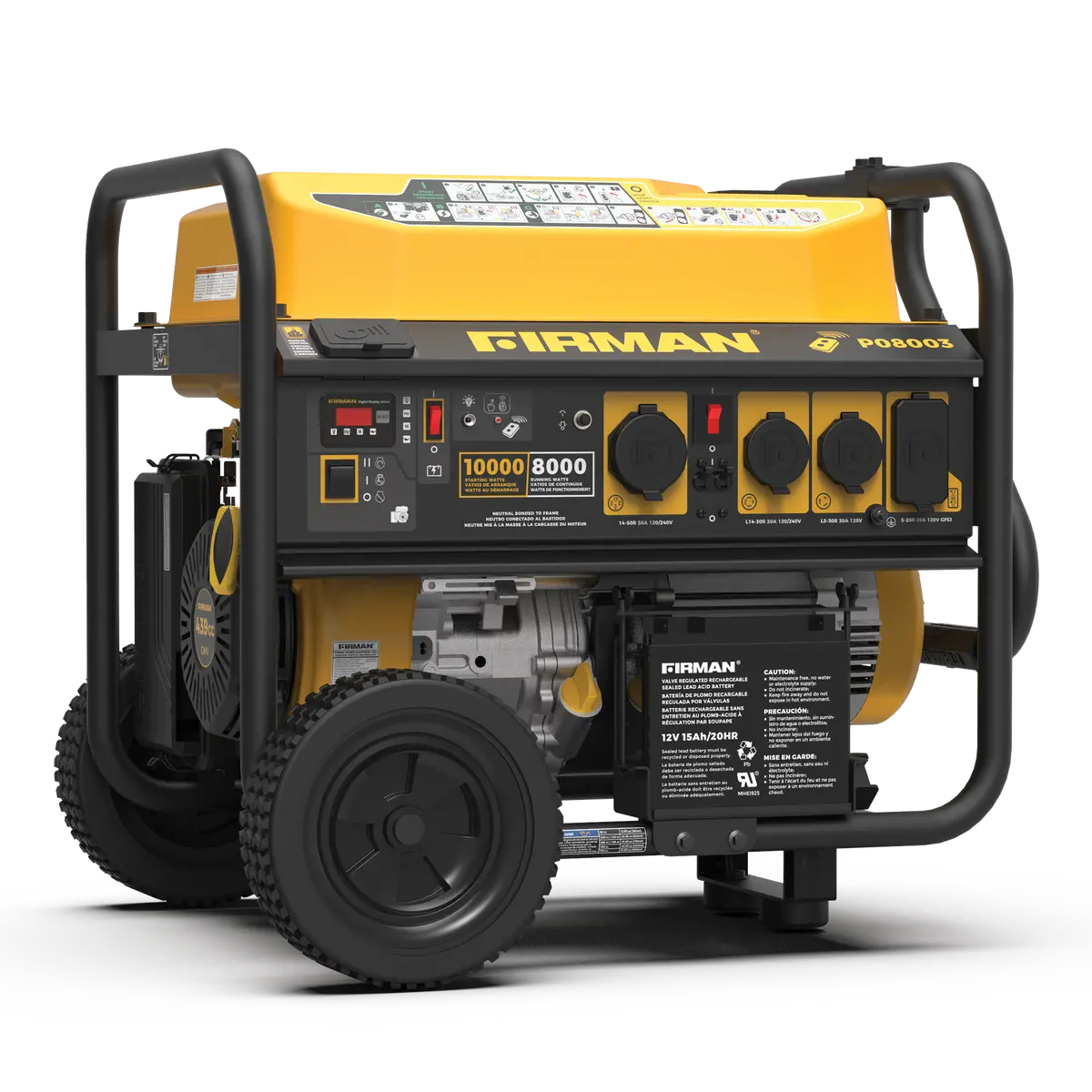 Gas Portable Generator 10000W Remote Start 120/240V 1