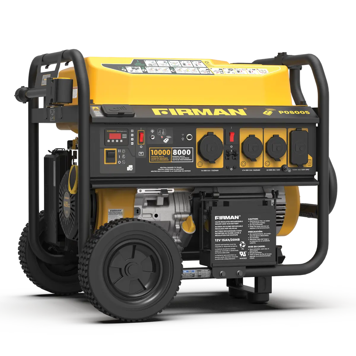 Gas Portable Generator 10000W  Remote Start 120/240V 1