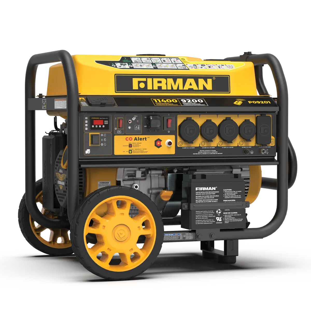 Gas Portable Generator 11400W Remote Start 120/240V With Co Alert 1