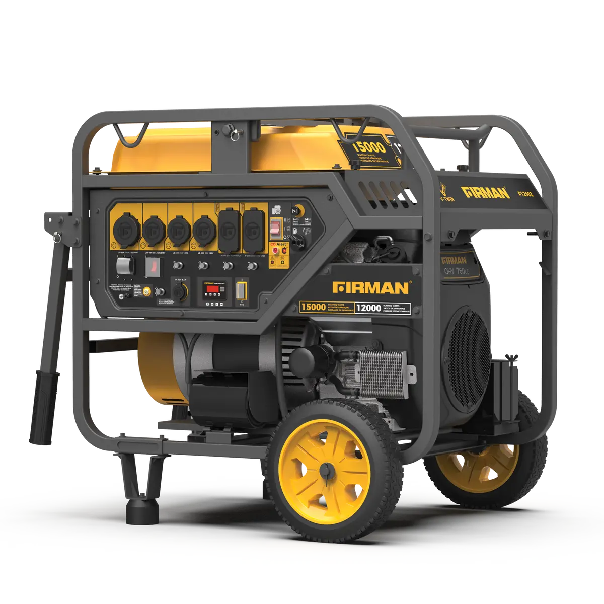 Gas Portable Generator 15000W Electric Start 120/240V With Co Alert 1