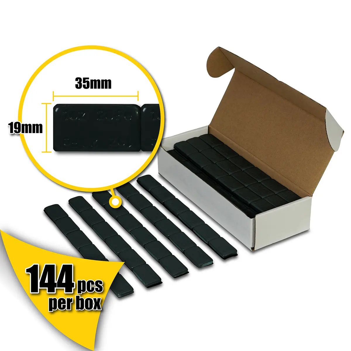 Wheel Weights Black 1Oz 144Pcs 1