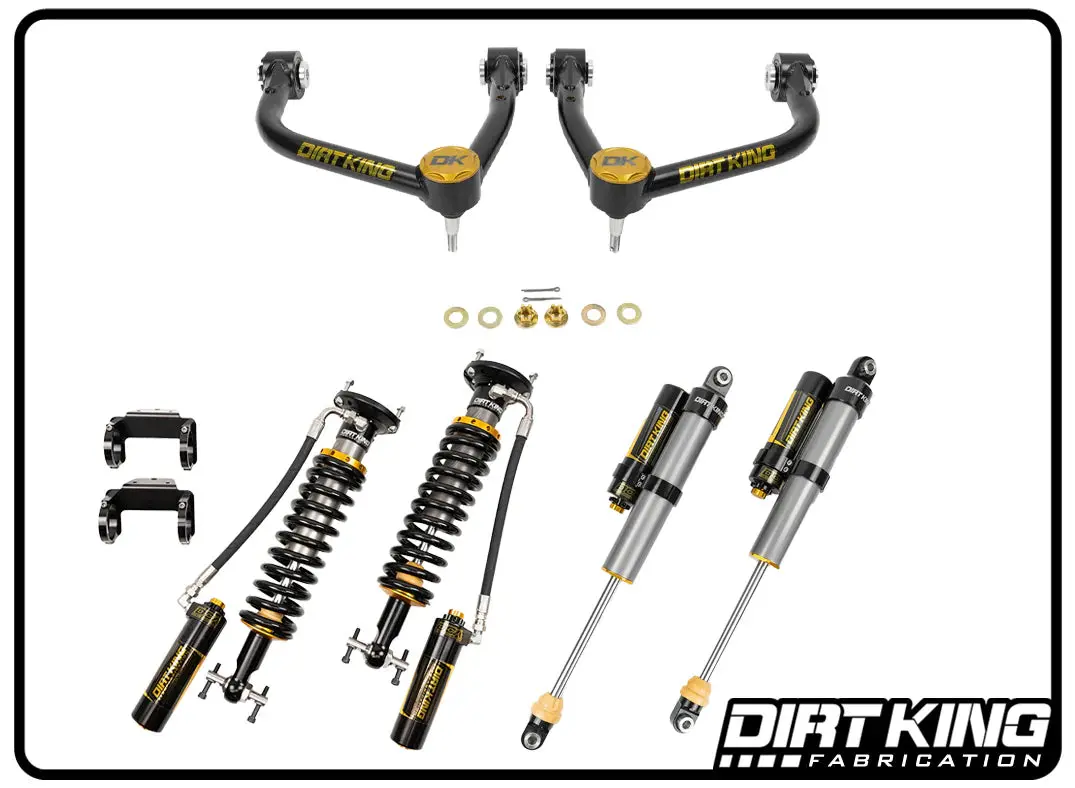 19-26 Gm 1500 Dirt King Stage 2 Mid Travel Kit With Dirt King 2.5 Dca Shocks 1