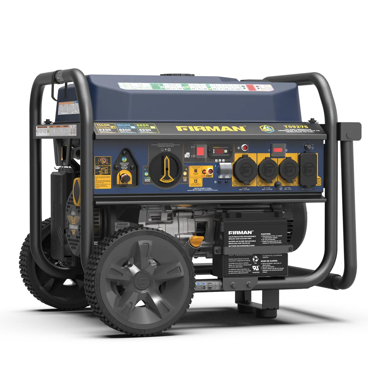 Tri Fuel Portable Generator 11400W Electric Start 120V/240V With Co Alert 1